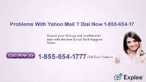 Problems With Yahoo Mail ? Dial Now 1-855-654-1777