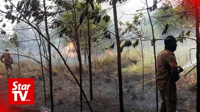 Wildfires raging near Miri city
