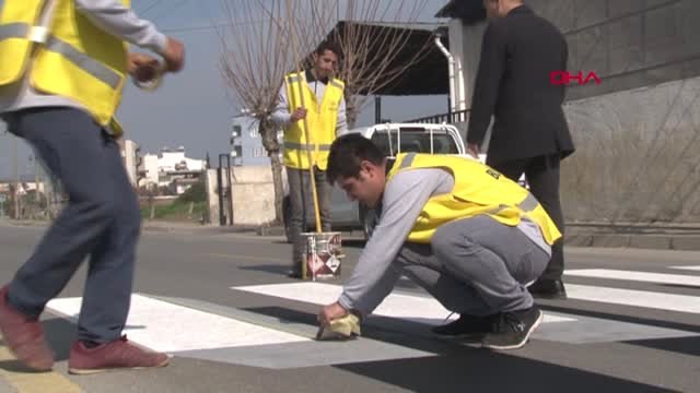 Aydın Üç Boyutlu Yaya Geçidi Uygulaması Sürüyor