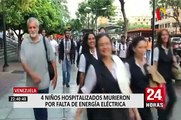 Venezuela: cuatro niños hospitalizados murieron por falta de energía eléctrica