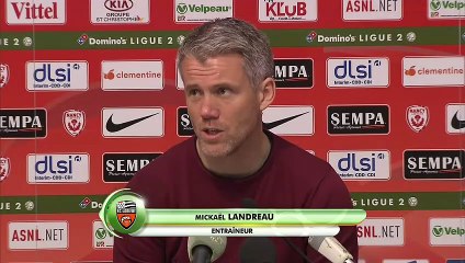 La réaction de Mickaël Landreau après Nancy - FC Lorient (3-2) 18-19