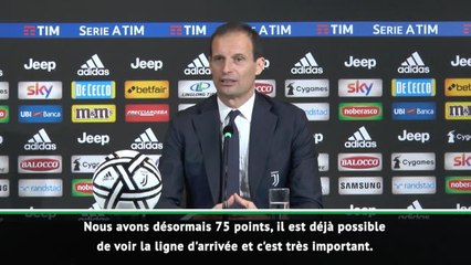 27e j. - Allegri : "Nous pouvons voir la ligne d'arrivée"