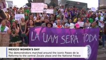 Women take to streets of Mexico City to march for gender equality
