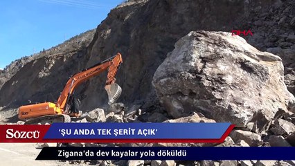 Zigana’da dev kayalar yola döküldü