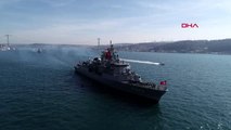 Mavi Vatan Tatbikatına Katılan Gemilerin Beşiktaş'tan Geçişi Havadan Görüntülendi