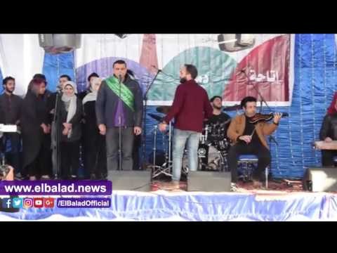 صدى البلد | نصار يفتتح المعرض الفني لطلاب آداب وتربية نوعية باحتفالية متحدي الإعاقه