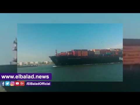 صدى البلد | مميش و الغضبان يشهدا اول تجربة لعبور سفينة من كوبرى الرسوة وفتح وغلق الكوبرى