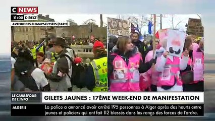 Mobilisation des Gilets Jaunes pour l'Acte 17 à Paris - Samedi 9 mars