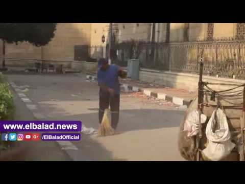 صدى البلد |هدوء بمحيط الكاتدرائية المرقسية بالعباسية