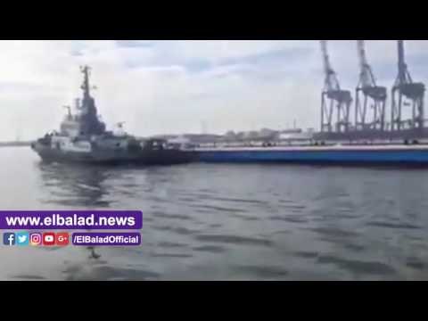 صدى البلد | توصيل الجزئين الرابع والخامس من كوبري الرسوة العائم ببورسعيد