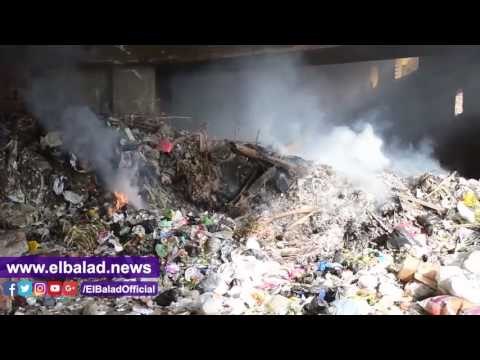 صدى البلد ترصد حرائق الزبالة بمحيط مترو جامعة القاهرة