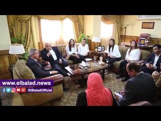 صدى البلد |  وزير الرياضة يلتقى بطلات العالم للإسكواش قبل تكريمهن