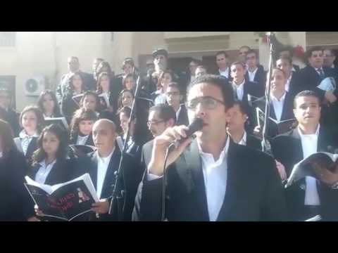 صدى البلد | البابا يتوسط كورال الأنبا رويس بالكاتدرائية