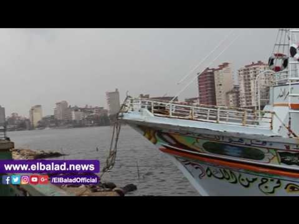 صدى البلد | استمرار غلق بوغاز عزبة البرج لسوء الطقس بدمياط