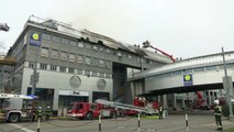 Firefighters tackle huge fire in Vienna shopping centre