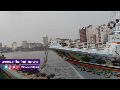 صدى البلد |امطار غزيرة في دمياط وتوقف حركة الصيد بعزبة البرج