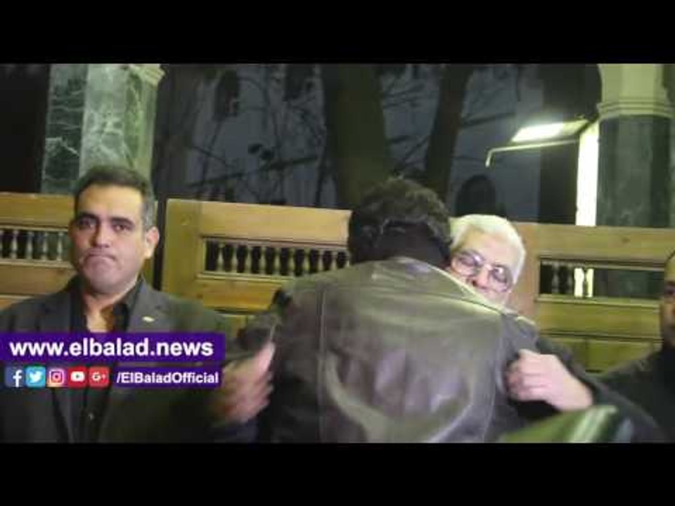 صدى البلد |  هاني رمزي والرداد وريم ماجد وخالد محمود في عزاء والد أمير كرارة