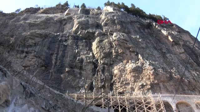 Trabzon Restorasyondaki Sümela Manastırı Görüntülendi