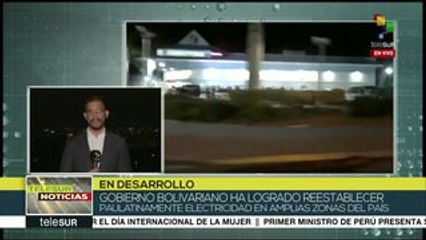 Restablecen paulatinamente el servicio eléctrico en Venezuela