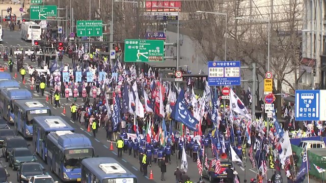 탄핵 무효·박근혜 석방 탄핵 2년 보수단체 집회 / YTN