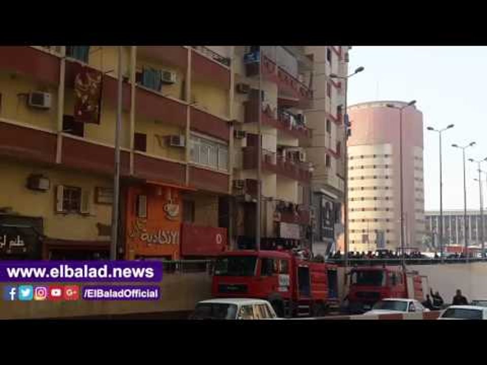 صدى البلد | الدفع بـ 6 سيارات إطفاء وإغلاق شبكة...
