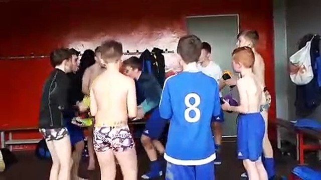 Célébration de la victoire ! (Fauville / U13 EST 1 : 1-2 le 09/03/2019)