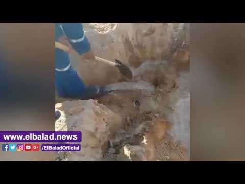 صدى البلد | إزالة 13 تعديات بمنطقة الضبعة على خط المياه المتجه إلى مطروح