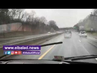 صدى البلد |شاهد .. هطول أمطار بشوارع واشنطن