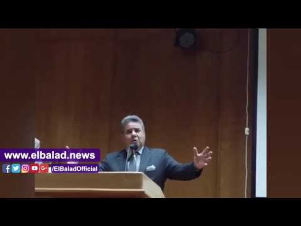 صدى البلد |  نقيب الصحفيين خلال تكريمه بالقليوب...