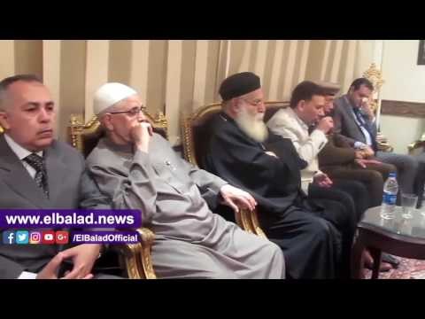 صدى البلد | بيت العائلة المصرية بالفيوم يقدم العزاء بكنيسة مار جرجس