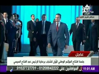 لحظة وصول الرئيس السيسي للمشاركة بمؤتمر الشباب بشرم الشيخ