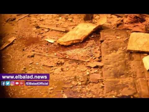 صدى البلد | آثار الحادث الإرهابي بالكنيسة المرقسية في الإسكندرية