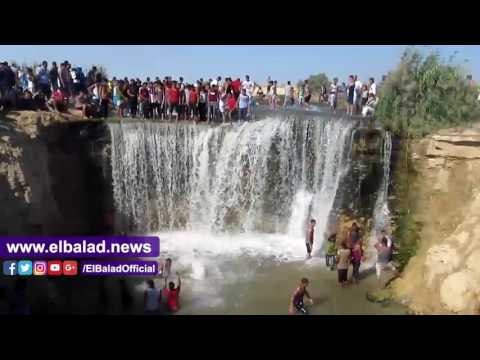 صدى البلد | الالاف من محافظات مصر يتوافدون على شلالات الريان بالفيوم