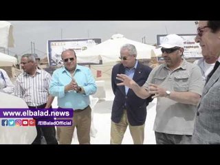 صدى البلد | افتتاح فعاليات سمبوزيوم النحت الأول بالمقاولون العرب