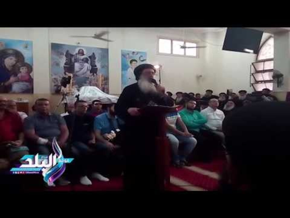 صدى البلد | مندوب قومي أسر الشهداء بكنيسة ماري جرجس بطنطا "كلنا إيد واحدة وتحيا مصر "
