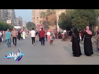 صدى البلد | شاب يجوب بكلب وسط المصلين فور أنتهاء الصلاة