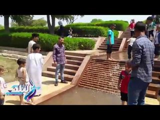 صدى البلد | تحول النافورة والشلالات إلى بحيرات للسباحة بـ"الأزهر بارك"