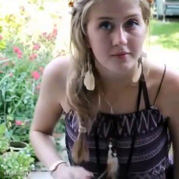 This sexy women shaved her head bald ✴ Headshave eyebrow Shave480P सिर की हजामत करवाना ~Haberler 282