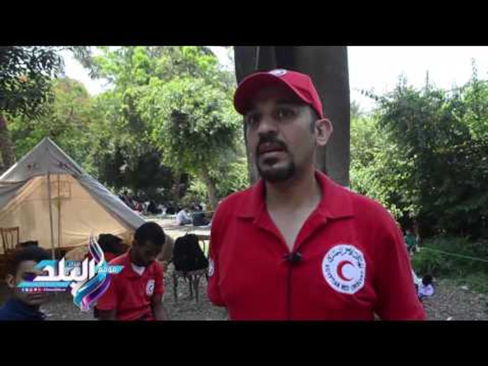 صدى البلد |انتشار فرق الهلال الاحمر بحديقة حيوان الجيزة لليوم الثاني على التوالي