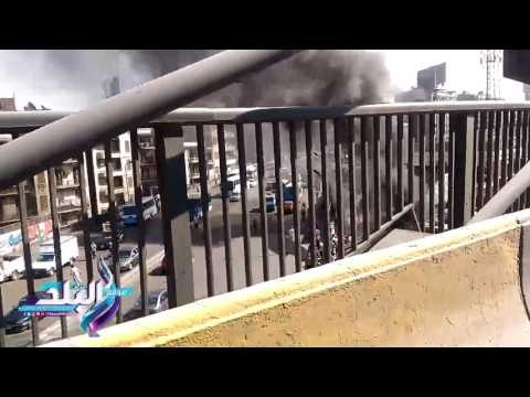 صدى البلد | السيطرة على حريق بمخلفات أسفل كوبرى غمرة