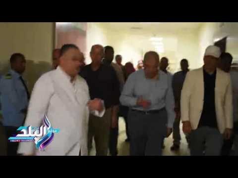 صدى البلد |محلب يتفقد سير العمل بمستشفى أسوان العام الجديد