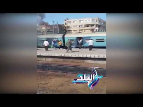 صدى البلد | إخماد حريق في قطار بنها - بورسعيد