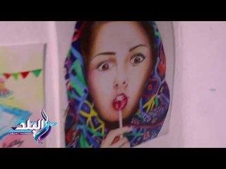 صدى البلد |  شاهد .. إيمان تحول بذور الفاكهة والمخلفات إلى لوحات فنية