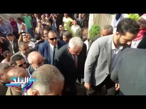 صدى البلد | عاشور يستقبل العصار و عبدالعال بمكتبة قبل وضع حجر الأساس لمبنى نقابة المحامين