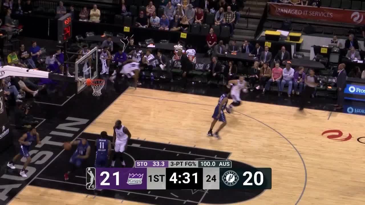Troy Williams rocks the rim