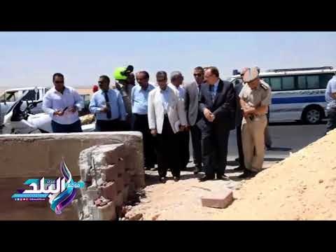 صدى البلد | محافظ بني سويف يطالب بوضع حلول مرورية لموقع حادث انقلاب الأتوبيس