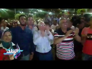 صدى البلد | شاهد.. رد فعل محافظ بورسعيد لحظة هدف مصر الأول في مرمى الكونغو