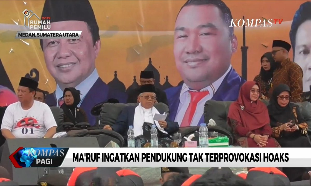 Ma'ruf Amin Ingatkan Pendukung Tak Terprovokasi Hoaks