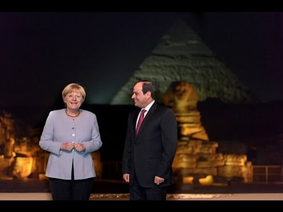 صباح البلد - شاهد ما حدث في زيارة المستشارة الالمانية أنجيلا ميركل للأهرامات