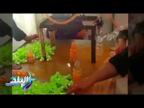 صدى البلد | ضبط مصنع كبير لإنتاج العصائر بالفيوم بعلامات تجارية مقلدة